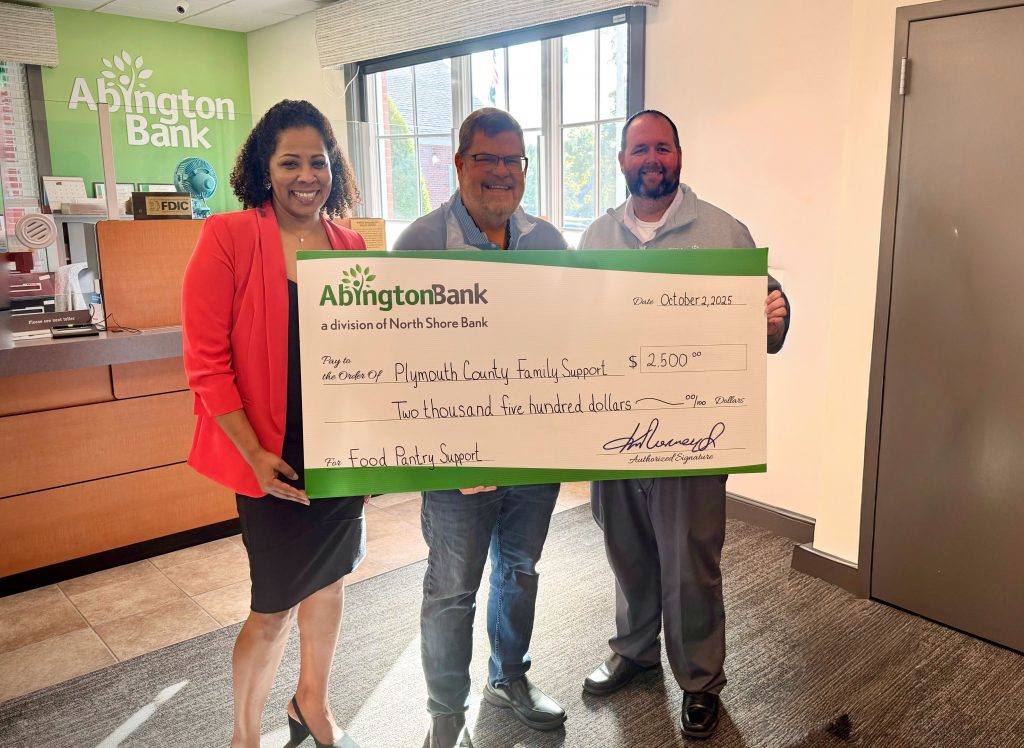 Check donation to Plymouth County Family Support.